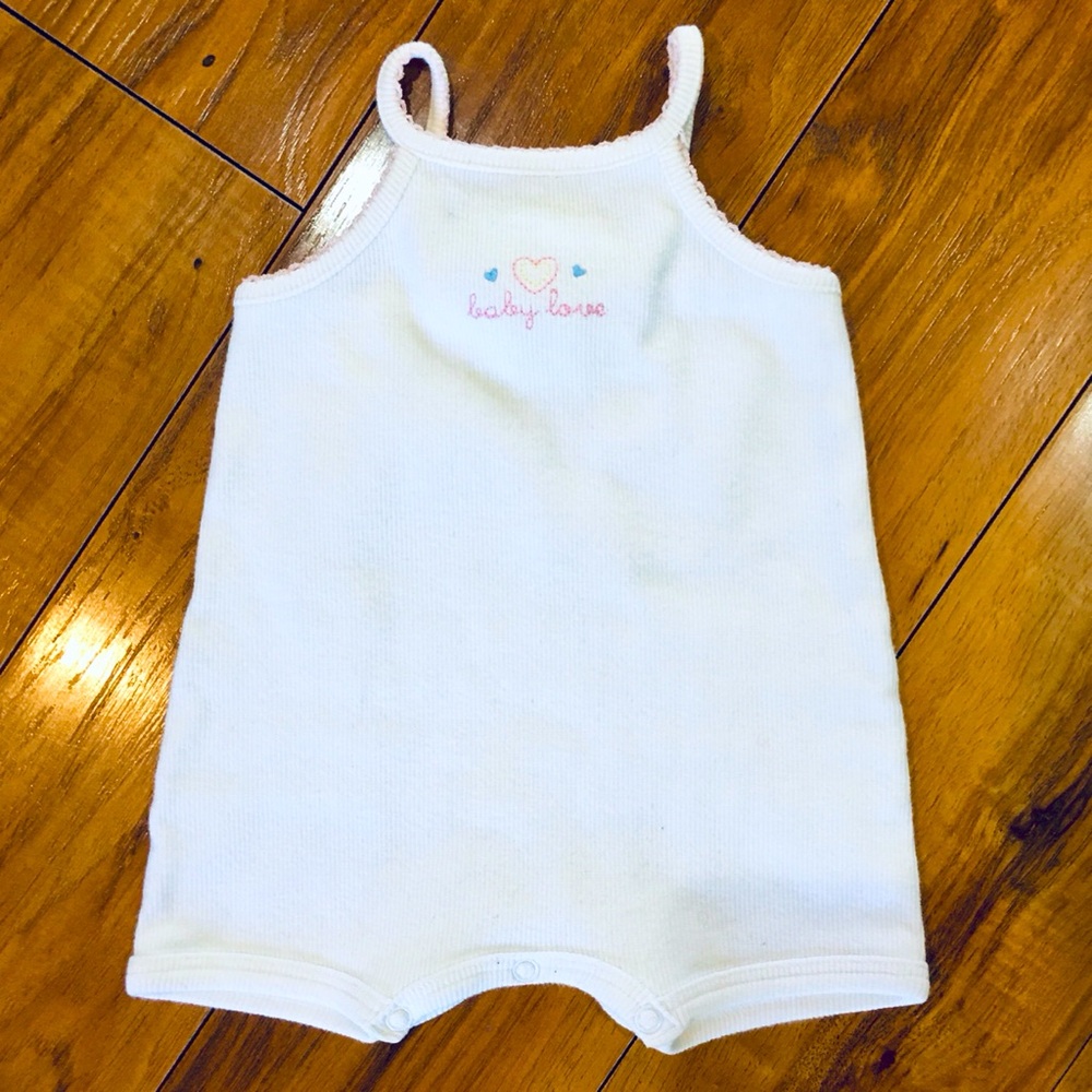 Wendy Bellissimo baby newborn coming home one piece ruffle outfit white